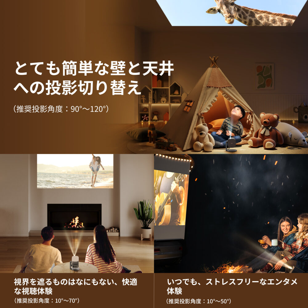 XGIMI MoGo 2 Pro プロジェクター 小型プロジェクター 1080p Android TV 11.0 400ISOルーメン / オートフォーカス / 自動台形補正 / 2ｘ8W スピーカー / 静音 / Bluetooth 対応 - 画像 (11)